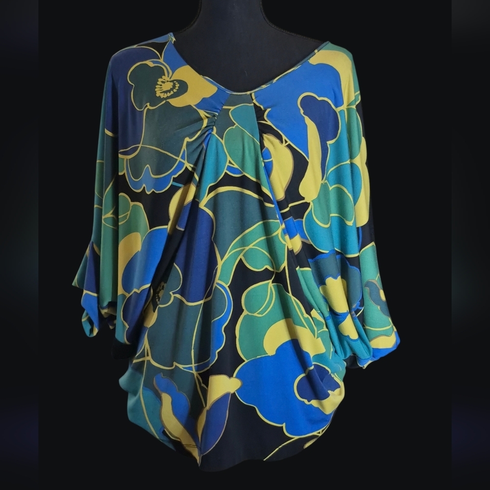 Limitless Style! Abstract Floral Blouse by Skye's the limit - Size XL